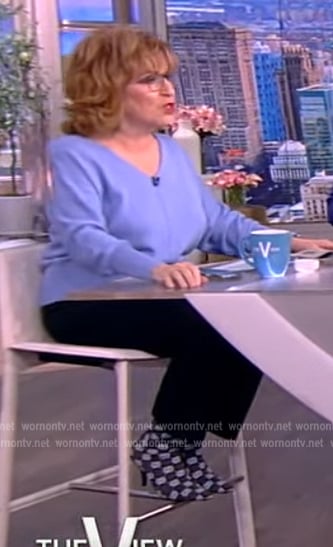 Joy’s black monogram logo Gucci boots on The View