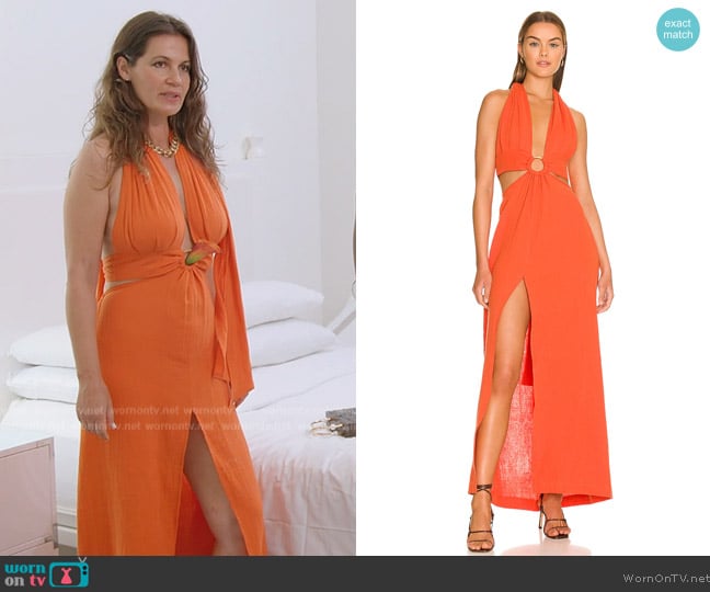 Just BEE Queen Sara Maxi Dress worn by Julia Lemigova (Julia Lemigova) on The Real Housewives of Miami