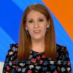 Karen Travers’s black floral dress on Good Morning America