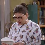 Kat’s bird print sweater on Call Me Kat