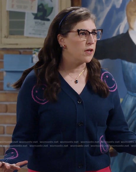 Kat’s smiley face cardigan on Call Me Kat