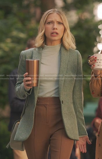 Kate’s green herringbone blazer on Gossip Girl