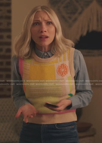 Kate’s fruit print vest on Gossip Girl