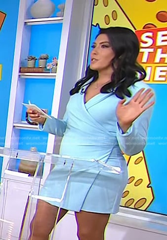 Katy’s light blue wrap mini dress on Today