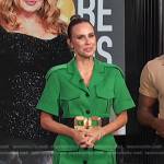 Keltie Knight’s green utility dress on E! News