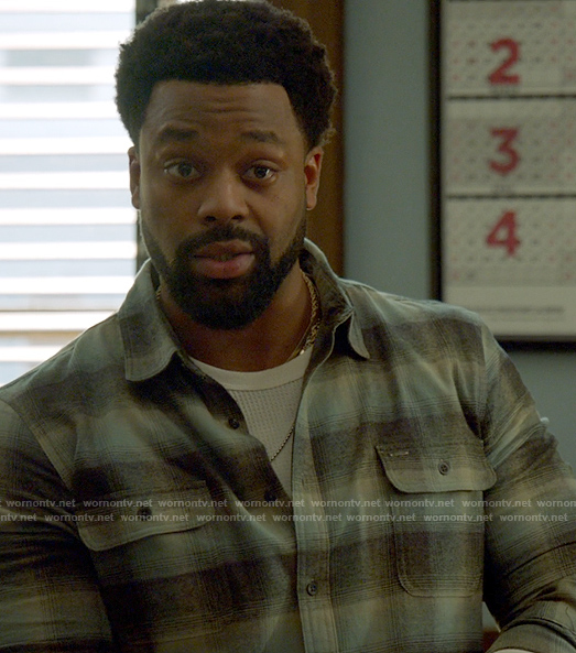 Kevin’s green plaid shirt on Chicago PD