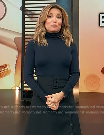 Kit’s belted skirt on Access Hollywood