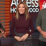 Kit’s tweed mini skirt on Access Hollywood
