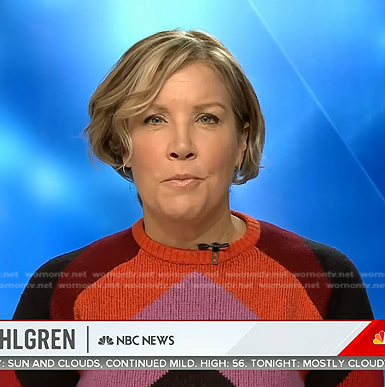 Kristen Dahlgren’s colorblock sweater on Today