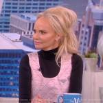 Kristin Chenoweth’s pink crystal embellished mini dress on The View