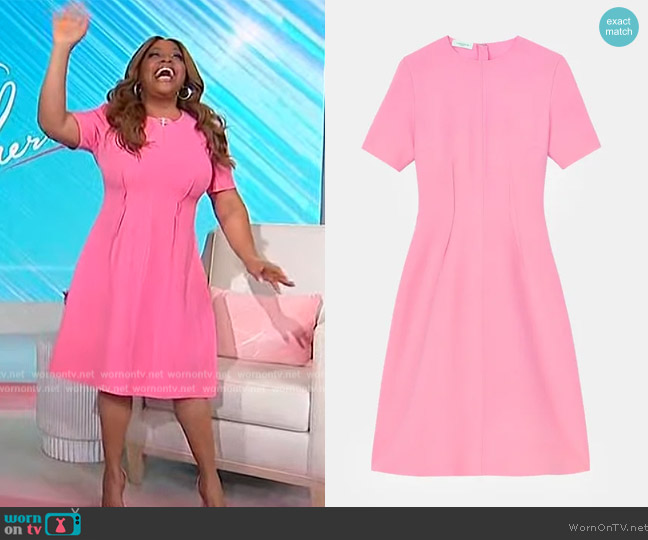 Lafayette 148 Wool-Silk Crepe Flared Dress worn by Sherri Shepherd on Sherri