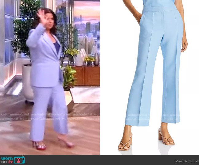 Gates Wool & Silk Crepe Flare Leg Trousers jby Lafayette 148 worn by Ana Navarro on The View