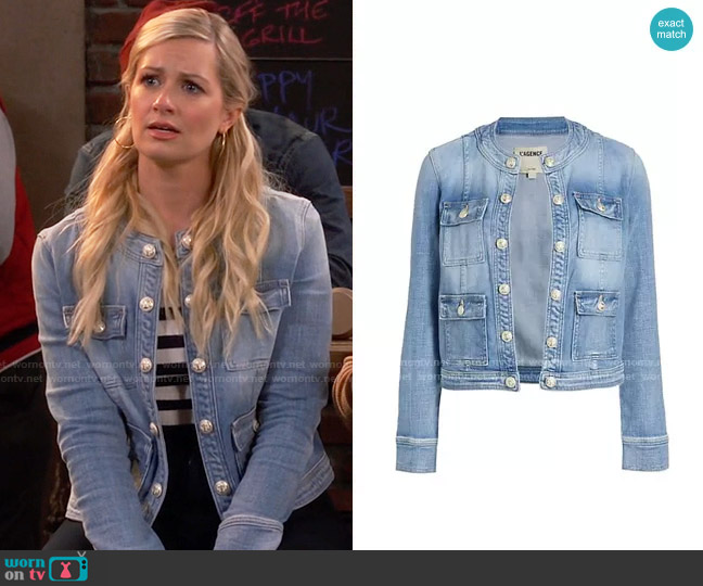 L'Agence Yari Jacket worn by Gemma (Beth Behrs) on The Neighborhood