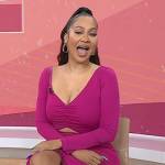 La La Anthony’s magenta cutout ruched dress on Today