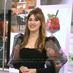 Larkin Brown’s black puff sleeve top on Today