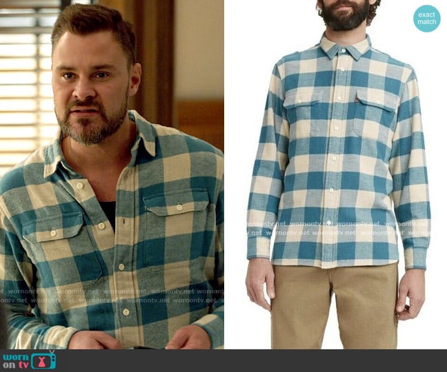 Levis Jackson Worker Flannel Overshirt worn by Adam Ruzek (Patrick John Flueger) on Chicago PD