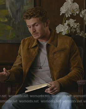 Liam’s brown suede jacket on National Treasure: Edge of History