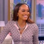 Rachel Lindsay’s geometric print dress on The View