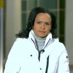 Linsey Davis’s white puffer jacket on Good Morning America