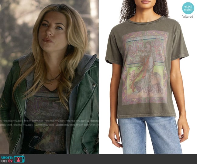 Lucky Brand Janis Joplin Poster Graphic Tee worn by Jenny Hoyt (Katheryn Winnick) on Big Sky