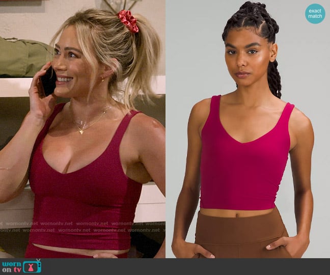 Lululemon Align Tank Top in Pomegranate worn by Sophie (Hilary Duff) on How I Met Your Father
