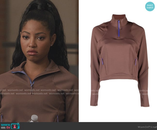 Lululemon Panelled Half-zip Sweatshirt worn by Thea (Camille Hyde) on All American Homecoming