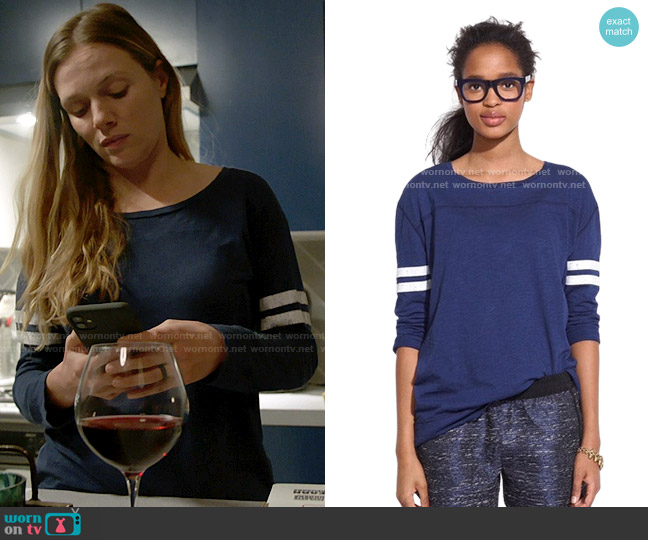 Madewell Varsity Tee worn by Hailey Upton (Tracy Spiridakos) on Chicago PD