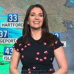 Maria’s black floral ruffle dress on Today