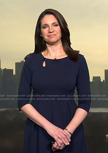Maria’s navy keyhole dress on Today