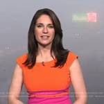Maria’s orange colorblock dress on Today