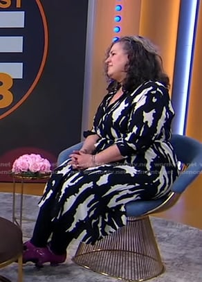 Marjorie Ingall’s abstract print dress on Good Morning America