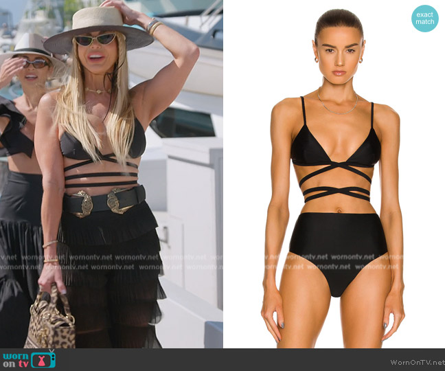 Matteau Wrap Triangle Bikini Top worn by Alexia Echevarria (Alexia Echevarria) on The Real Housewives of Miami