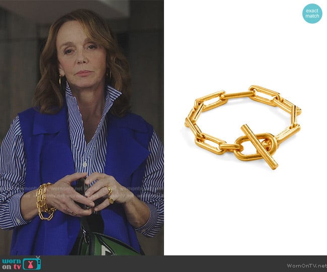 Mene Linear Link Chain Bracelet worn by Sylvie (Philippine Leroy-Beaulieu) on Emily in Paris