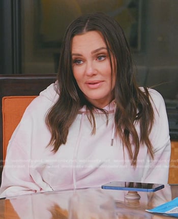 Meredith’s pink tie dye hoodie on The Real Housewives of Salt Lake City