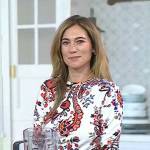 Mia Rigden’s white floral top on Today