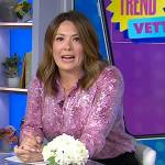 Michelle Collin’s pink sequin blouse on Today
