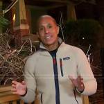 Miguel Almaguer’s ivory fleece jacket on Today