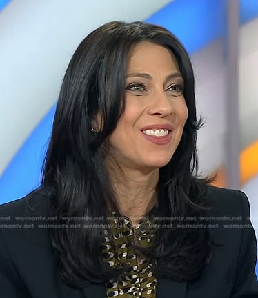 Dr. Natalie Azar’s green polka dot blouse on Today