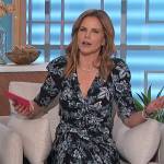 Natalie’s black floral print dress on The Talk