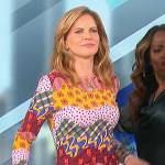 Natalie’s patchwork print dress on The Talk