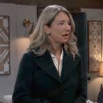 Nina’s dark green coat on General Hospital