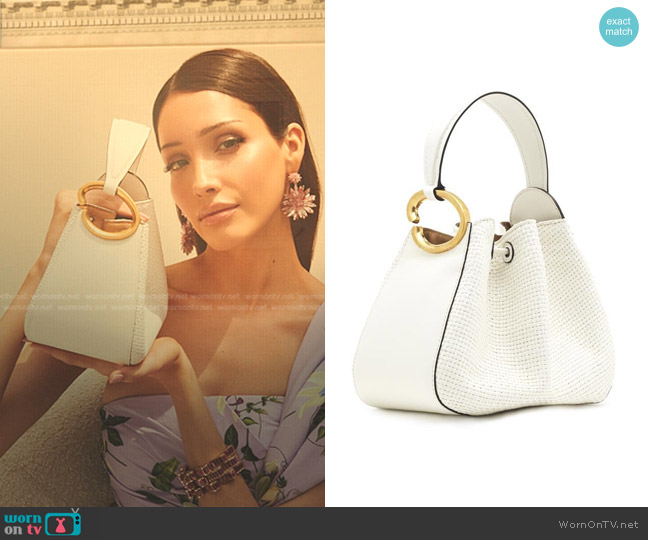 Oscar de la Renta O Handle Raffia Bag worn by Luna La (Zión Moreno) on Gossip Girl