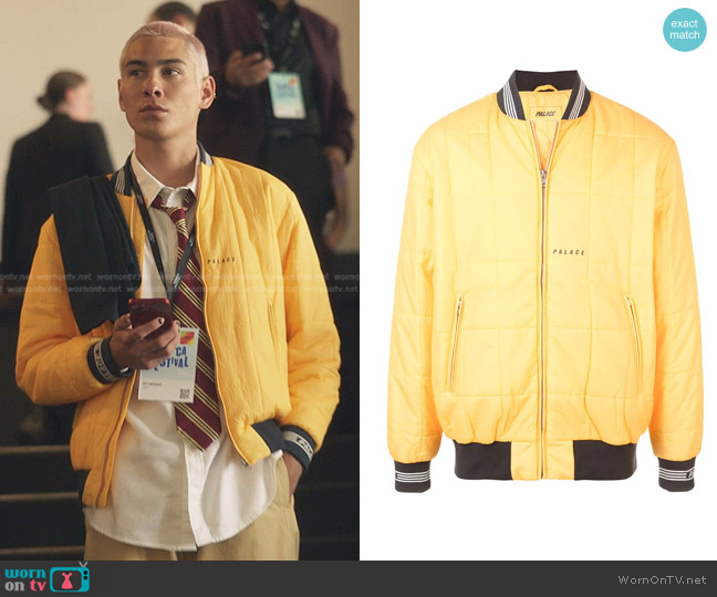 Palace Q-Bomber Jacket worn by  Akeno Menzies (Evan Mock) on Gossip Girl
