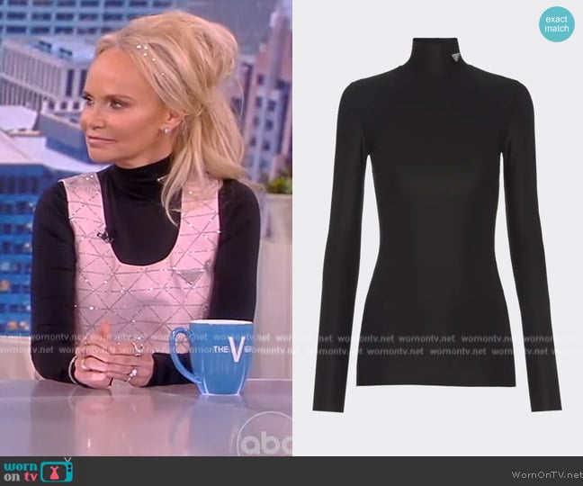 Prada Jersey Turtleneck Top worn by Kristin Chenoweth on The View