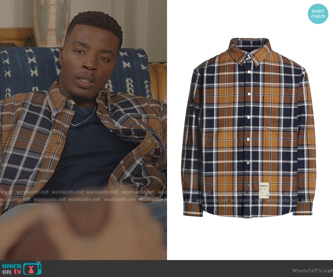 Purple Brand Woven Plaid Shirt worn by Spencer James (Daniel Ezra) on All American