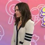 Rachel Krupa’s white contrast sleeve cardigan on Today