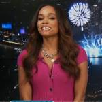 Rachel’s pink ribbed dress on Extra