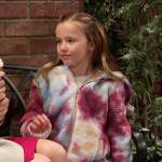 Rachel’s tie dye sherling jacket and paisley leggings on Days of our Lives