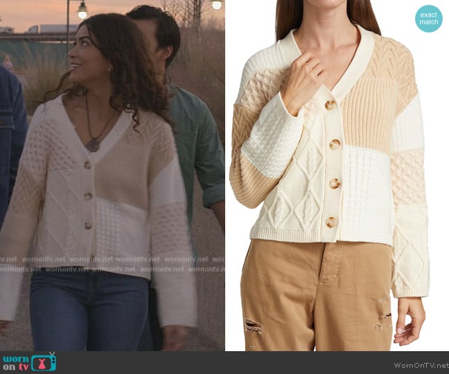 Rails Reese V-Neck Cardigan worn by Jess Valenzuela (Lisette Olivera) on National Treasure: Edge of History