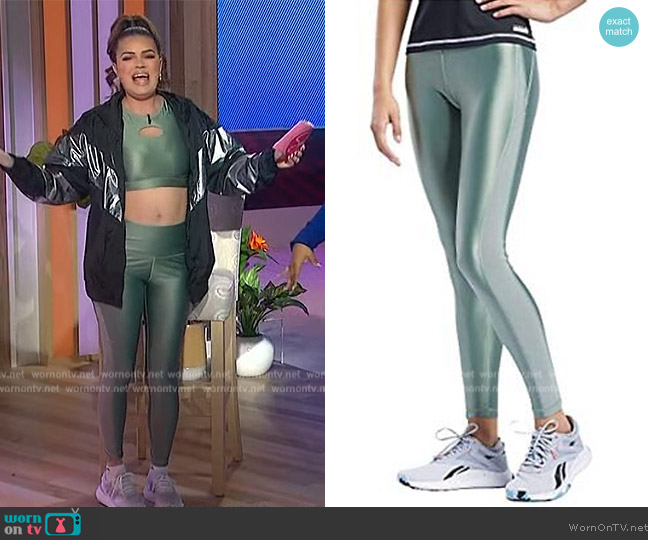 Core10 by Reebok High-Rise Shiny Leggings worn by Kathy Buccio on Sherri